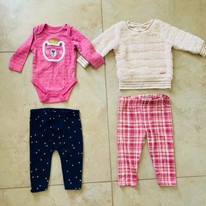 2 baby girl outfits size 3 months